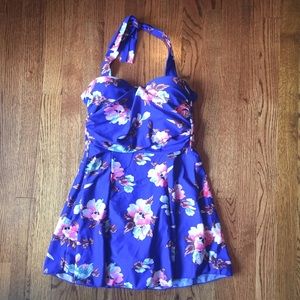 Zeagoo one piece skirt swimsuit EUC M